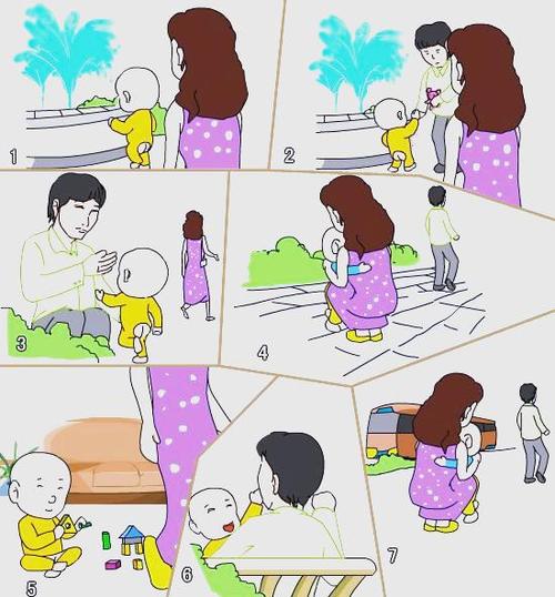 陌生情境实验中安全型依恋幼儿与母亲重聚场景