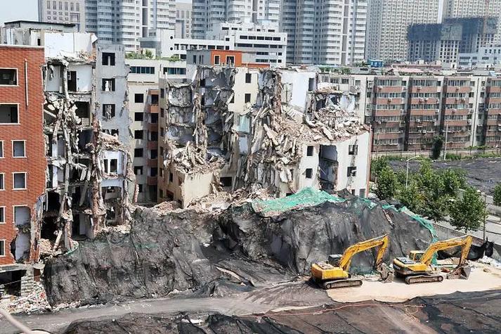 北京中心城区旧城改造拆迁项目公示现场