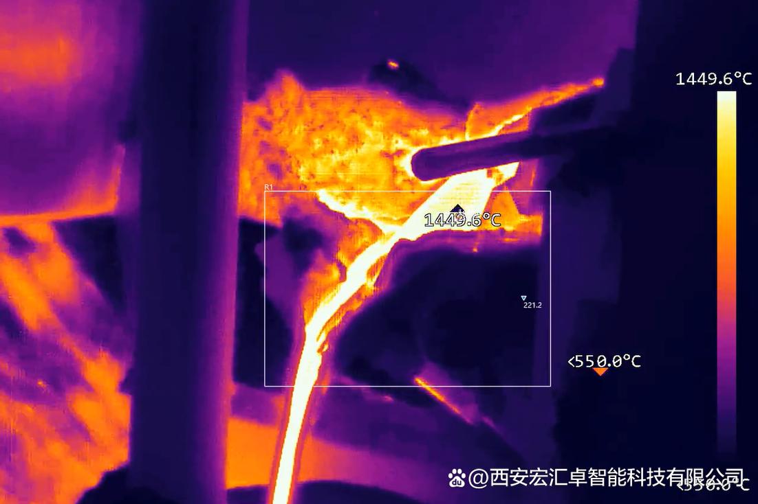 产线固定式工业热成像摄像头监测冶金高炉炉壁温度