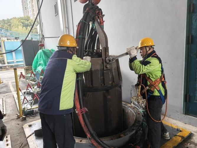市政污水厂污泥输送泵检修现场