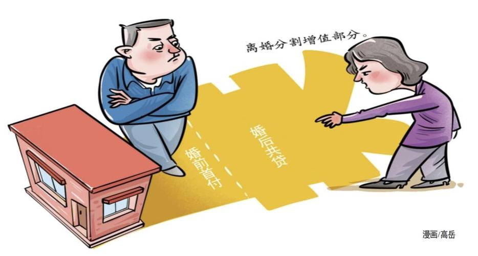 军产房离婚分割漫画示意图