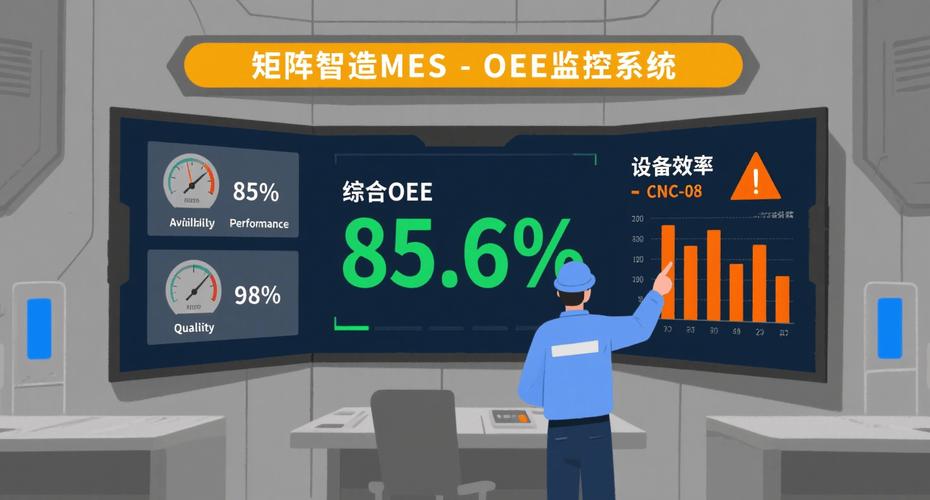 离散制造车间实时OEE数据监控屏