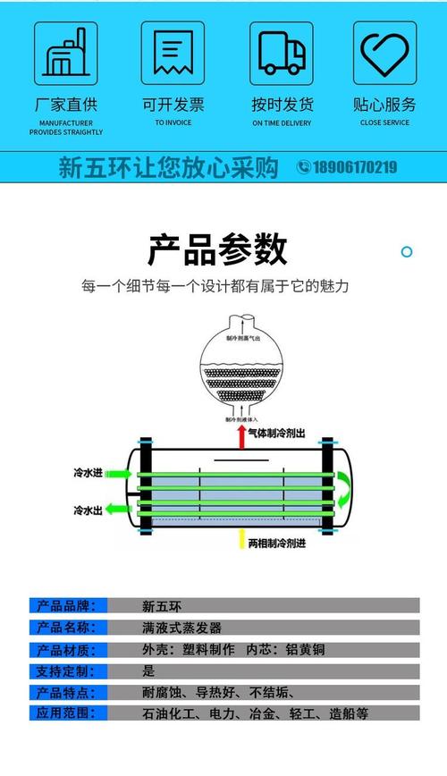 水冷冷水机组满液式蒸发器换热管细节图