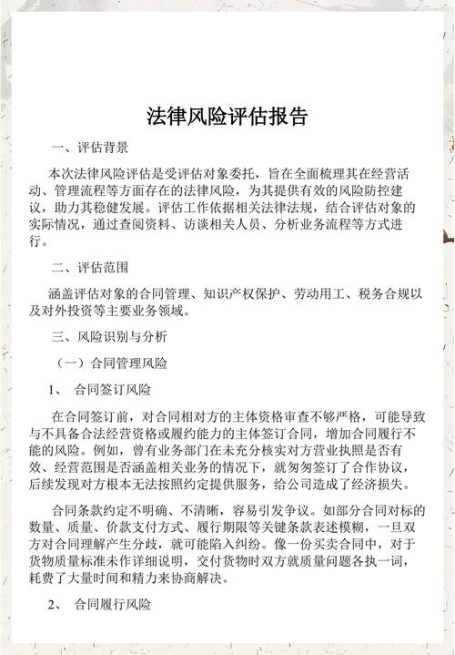 企业法律风险排查报告文件实拍