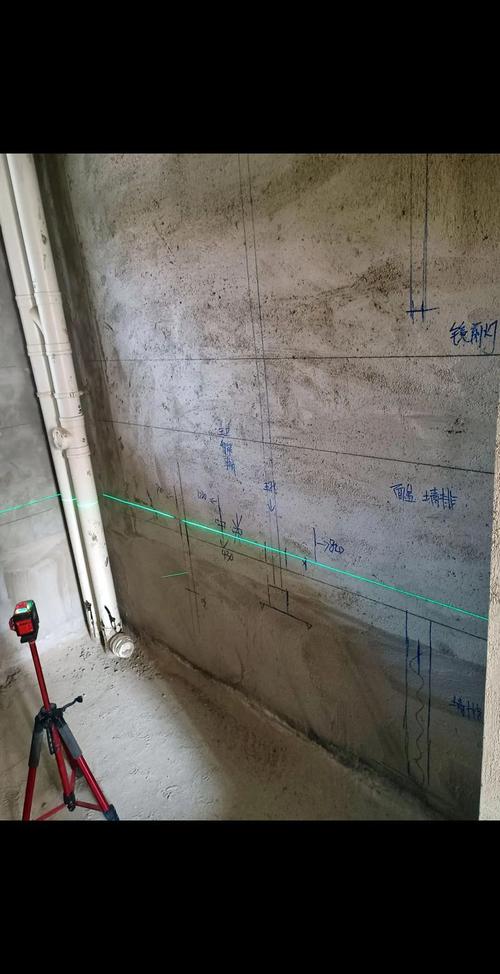 按摩浴缸水电定位现场施工标记图