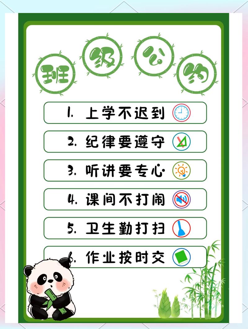 学生共同制定班级规则海报