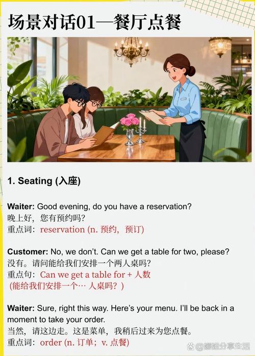 中小学英语口语课点餐场景模拟教学