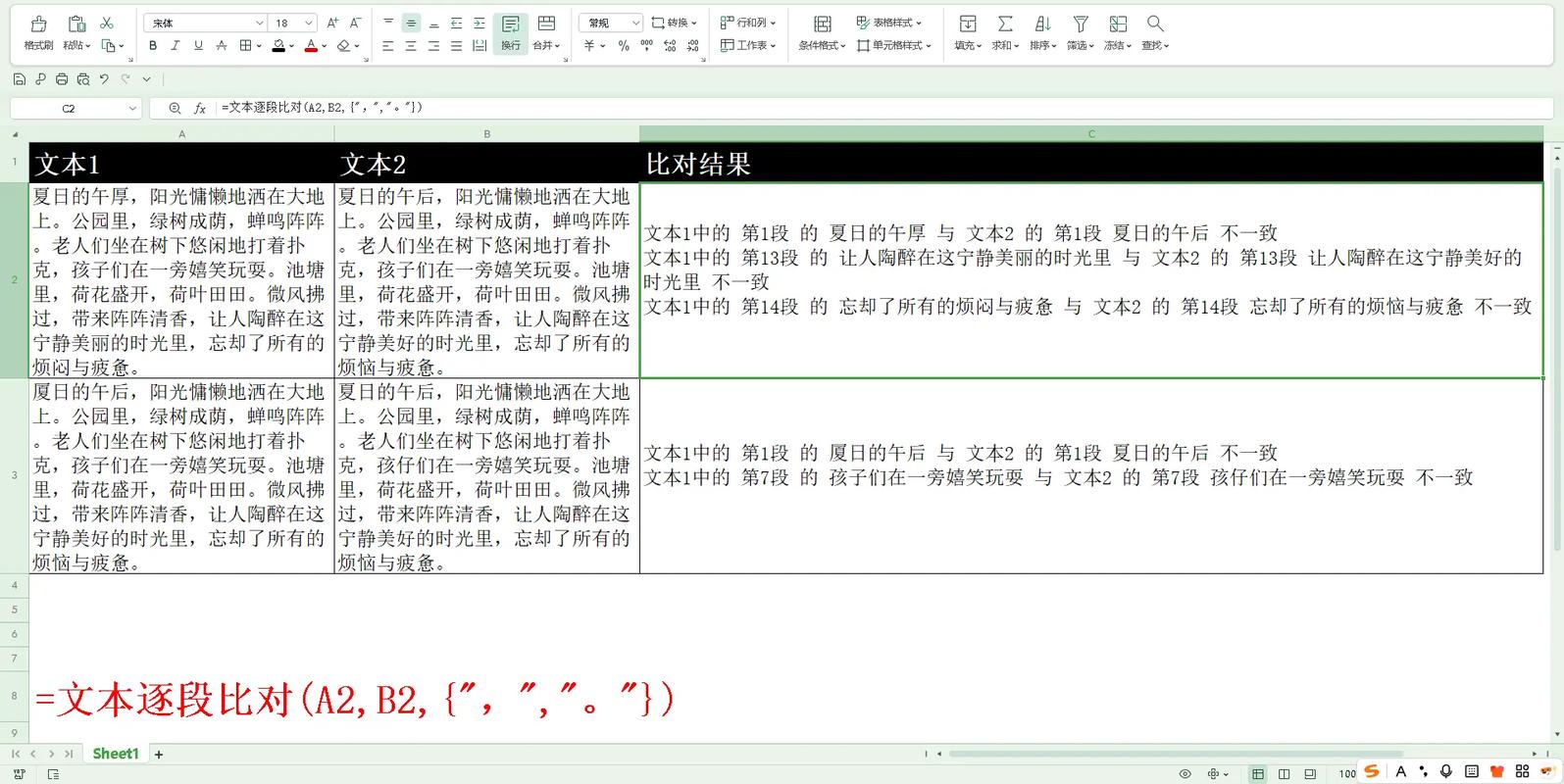 两类情形的结果差异对比