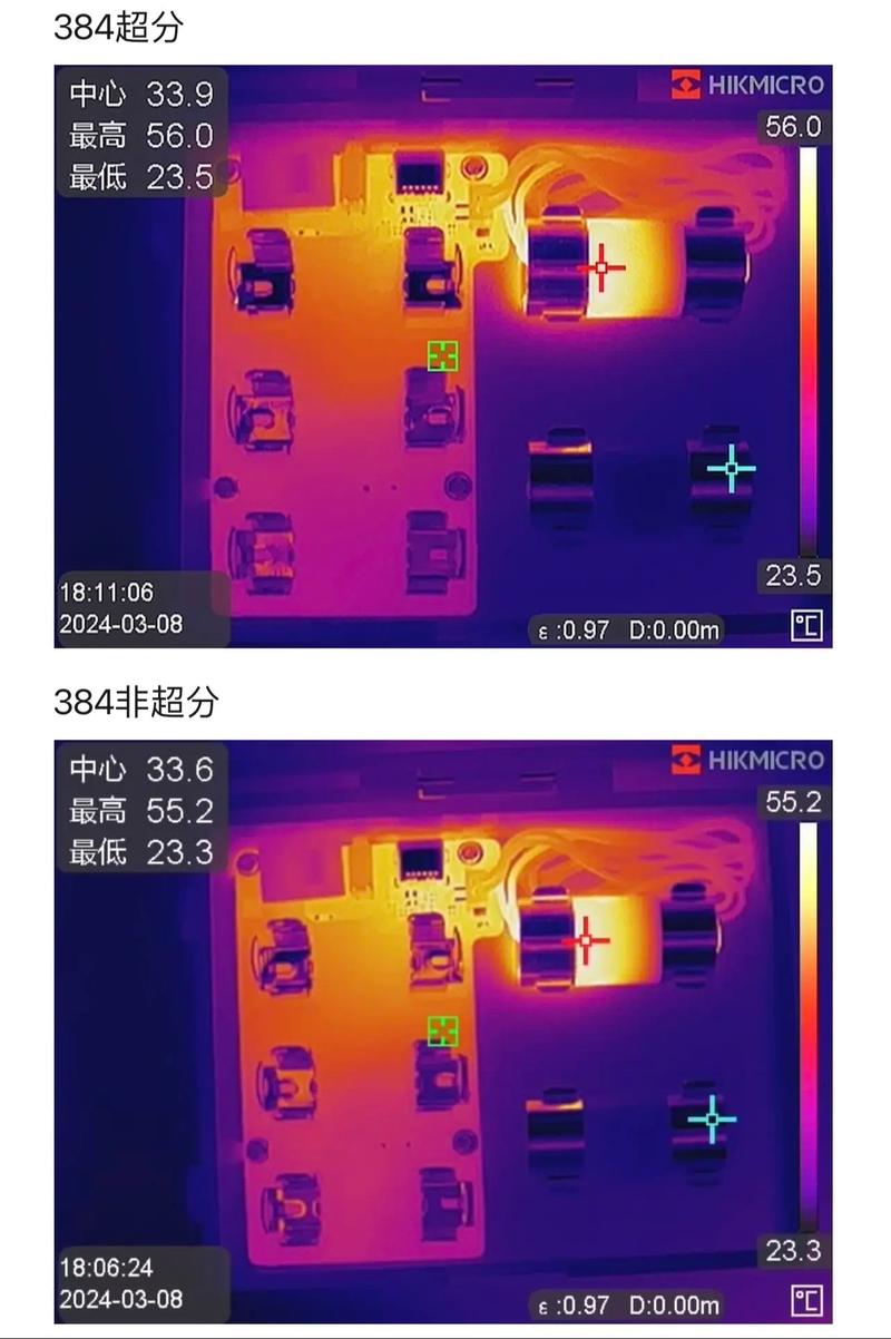 不同分辨率工业热像仪检测电气柜效果对比