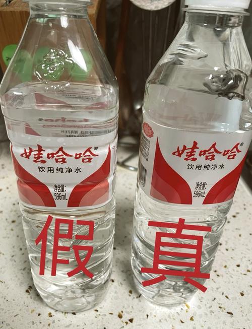 知名瓶装饮用水仿冒包装对比图