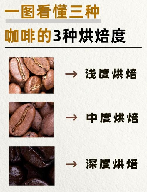 不同烘焙度咖啡豆颜色对比图