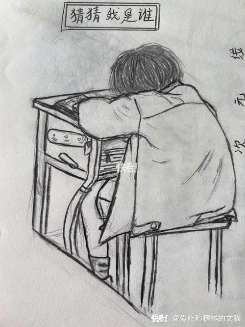 留守儿童在简陋教室里独自画画