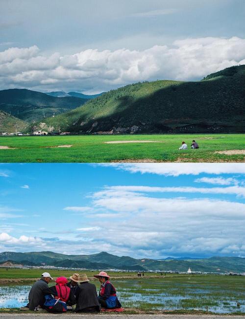 香格里拉纳帕海草原环湖公路景观