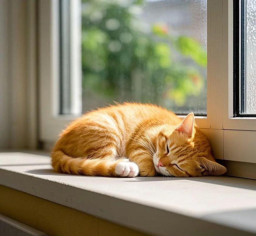 橘猫站在桌边伸出爪子推玻璃杯的抓拍瞬间