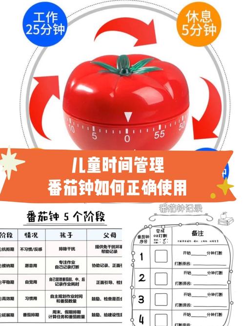 儿童番茄钟学习法作息表图片