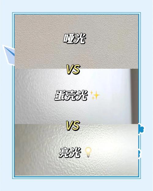 不同光泽度家装墙面涂料对比图