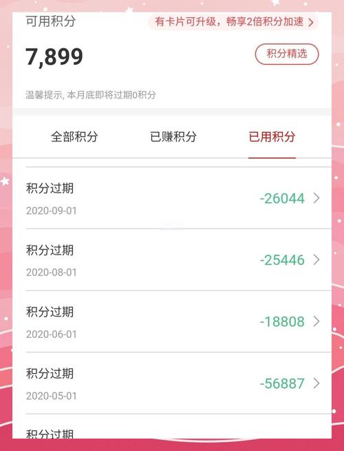 信用卡积分兑换页面截图