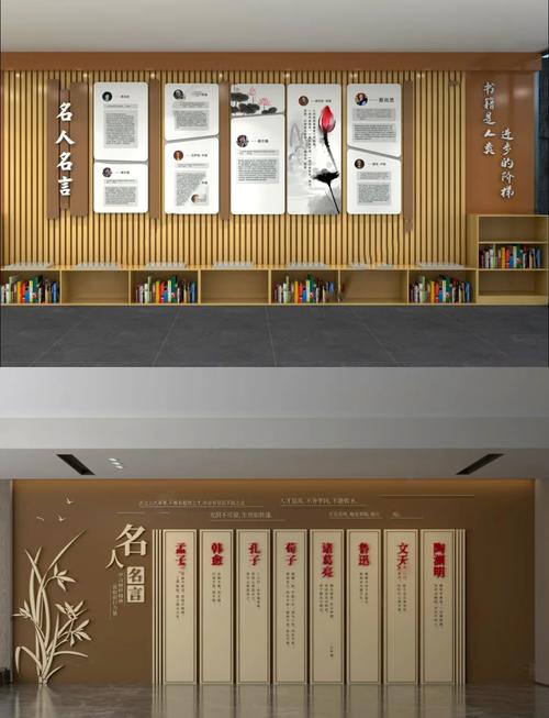 城市中学走廊统一印制的名人名言文化墙