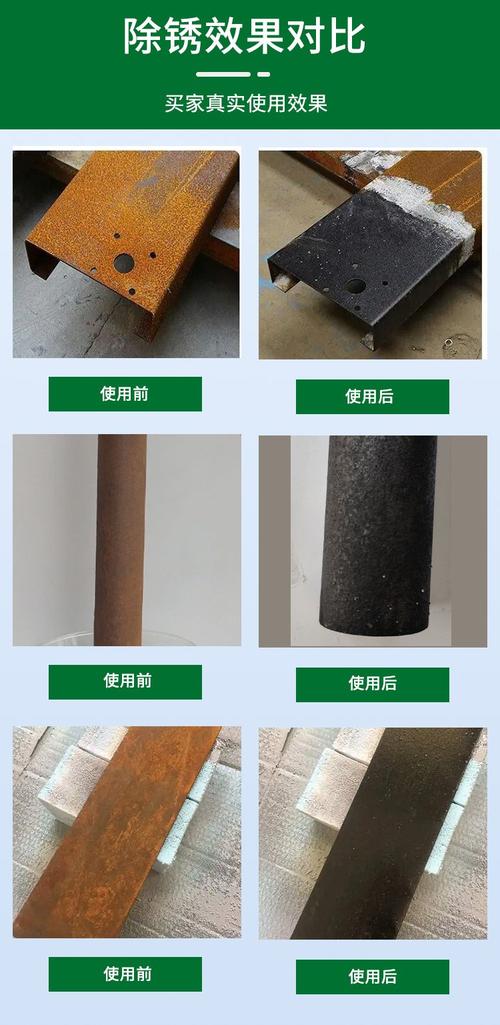工业钢结构锈蚀防护前后对比图