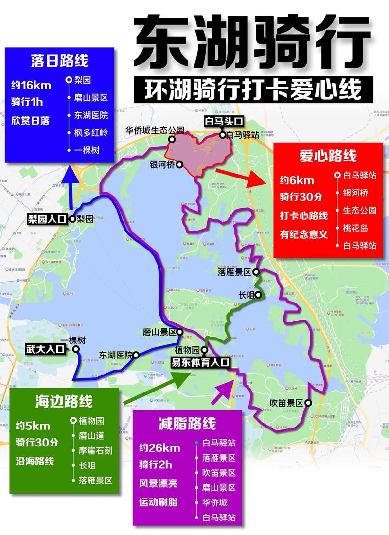 城市沿河绿道骑行路线地图