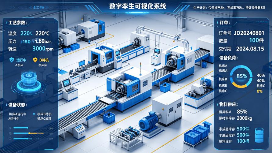机械加工车间数字孪生操作工作台实景
