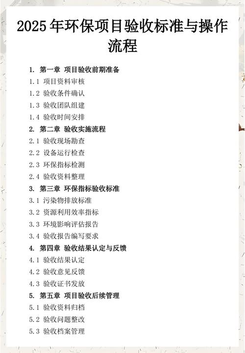 验收标准与环保安全