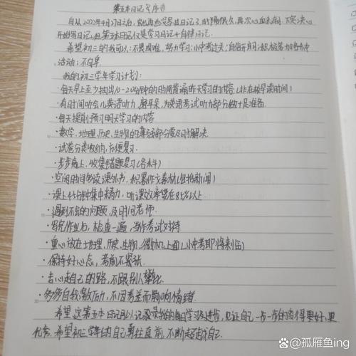 初三目标校校内排名对照表手写版