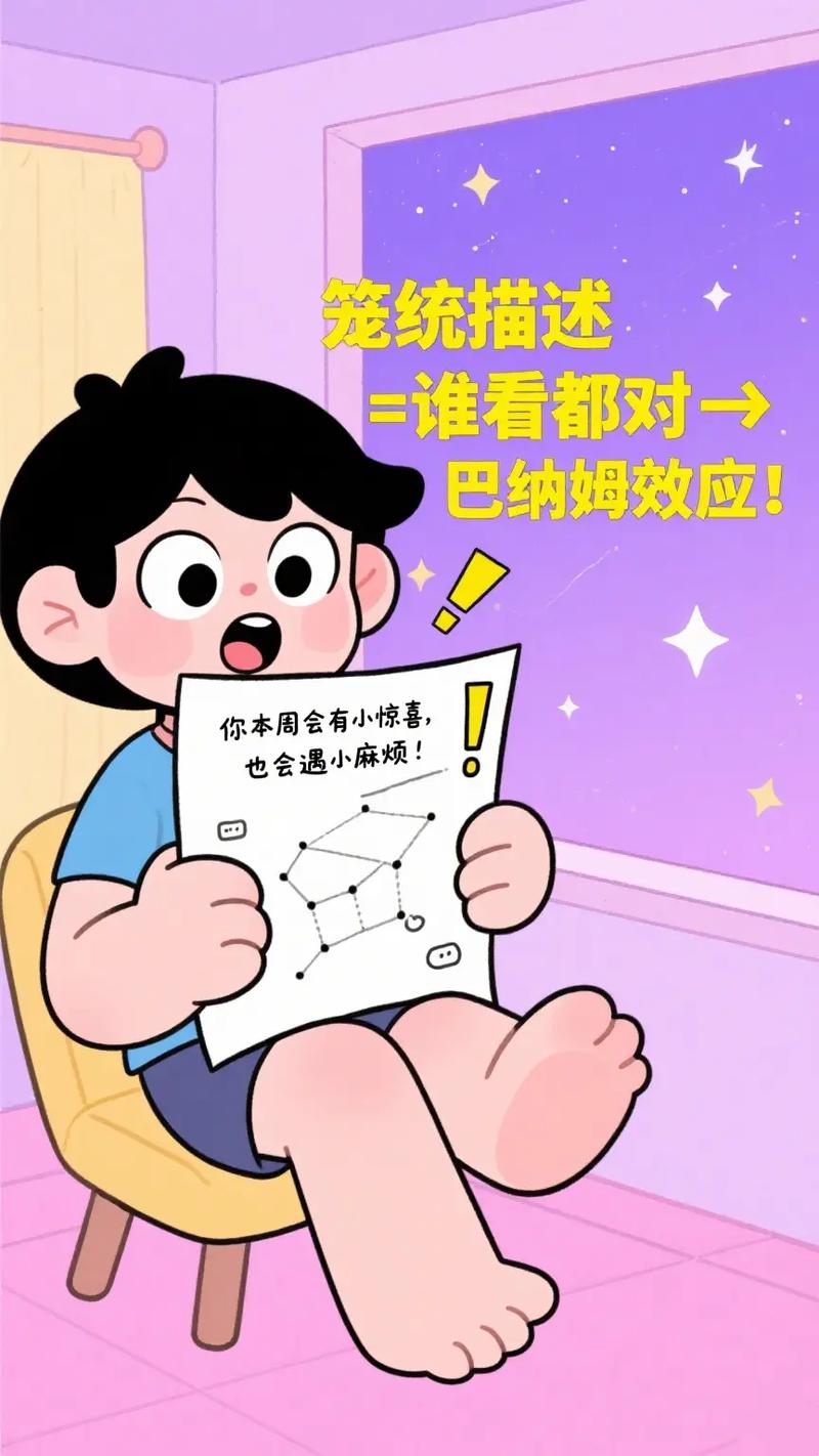 心理学家福勒巴纳姆效应实验示意图