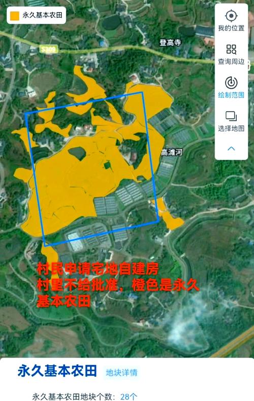 卫星遥感比对永久基本农田异常识别标注图