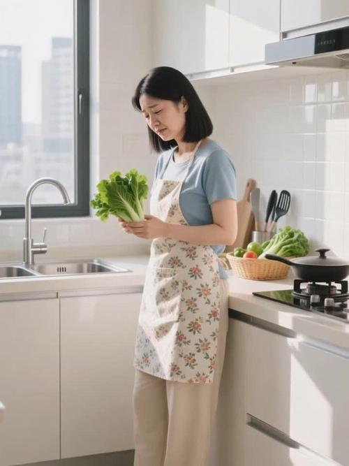 厨房洗菜站立垫脚放松姿势示意图