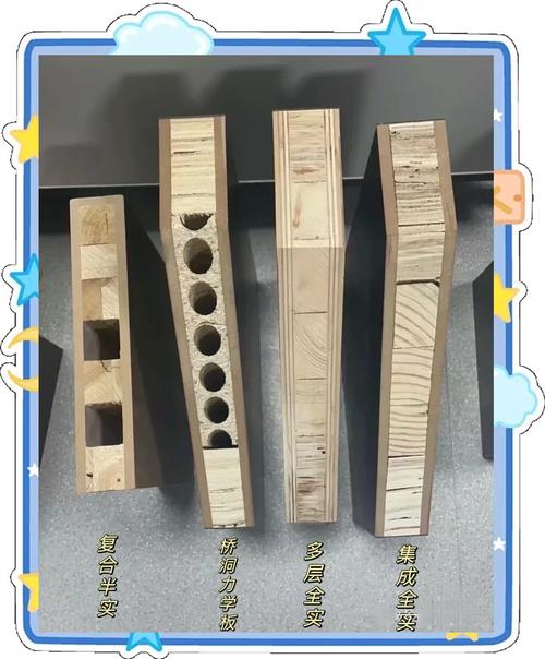 家装实木门切割面材质对比图