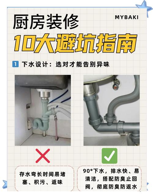 厨房下水防臭改造安装示意图
