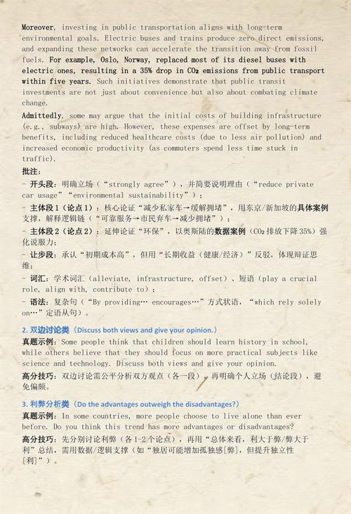 雅思写作高分范文批注分析图