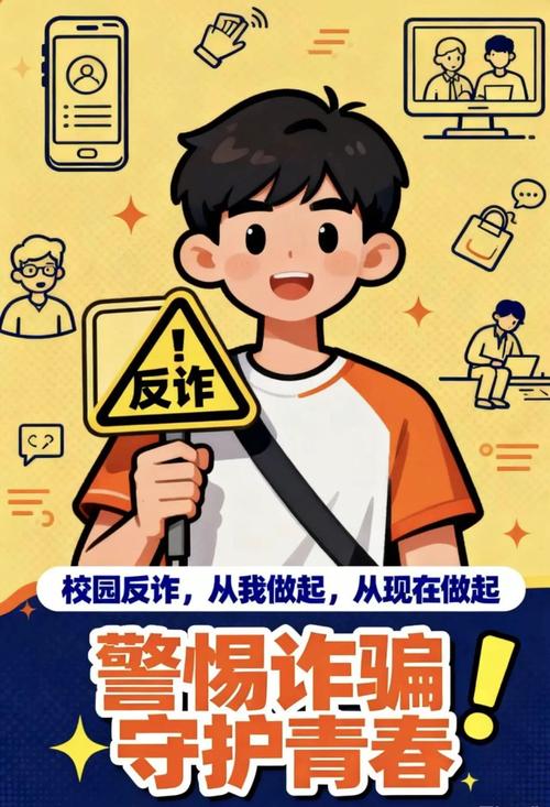 大学生勤工俭学防骗宣传海报