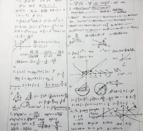 初中生书桌圆压轴题乱线草稿纸