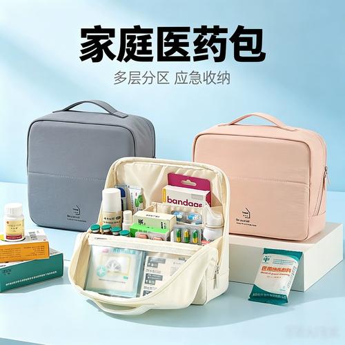 分区整理好的日常药品便携收纳包
