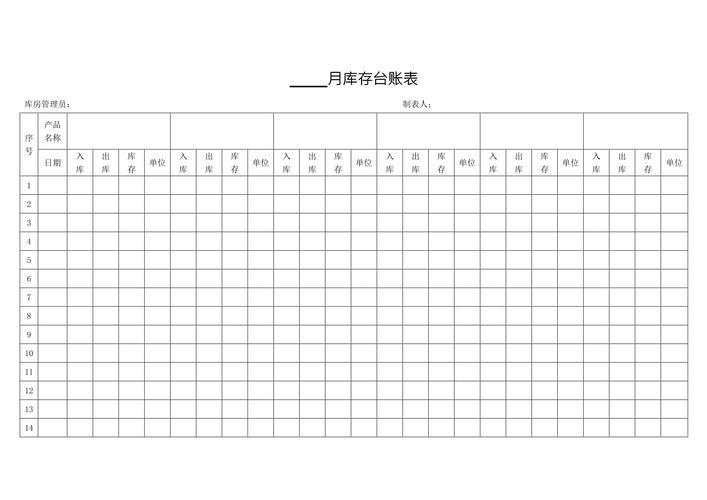 离散机加工车间传统库存台账截图