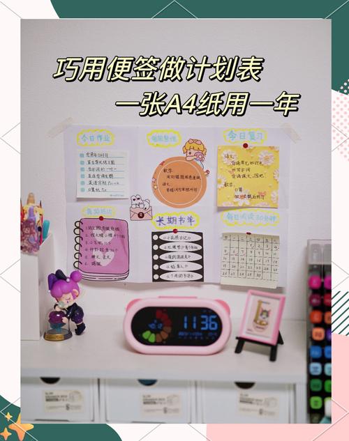 小学生用便利贴拼贴研究计划草稿