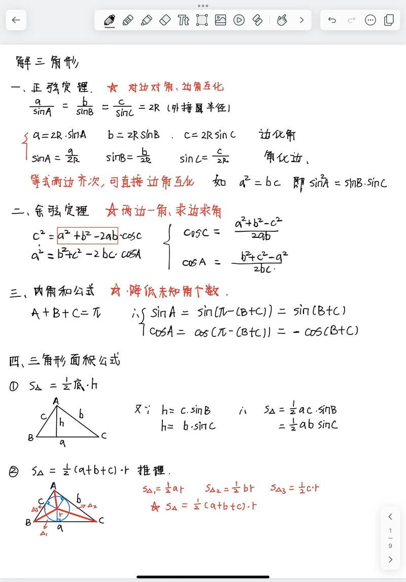 三角函数应用之解三角形两解的图示