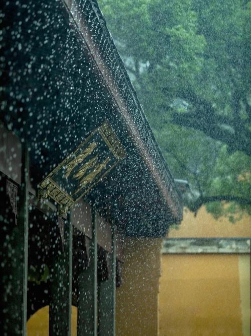 灵隐寺雨中禅意