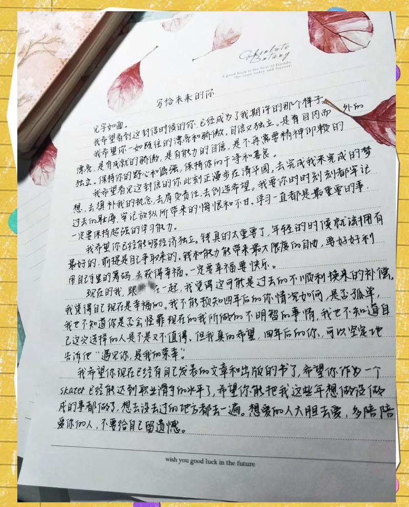 给未来写一封信,说说你现在放过了什么