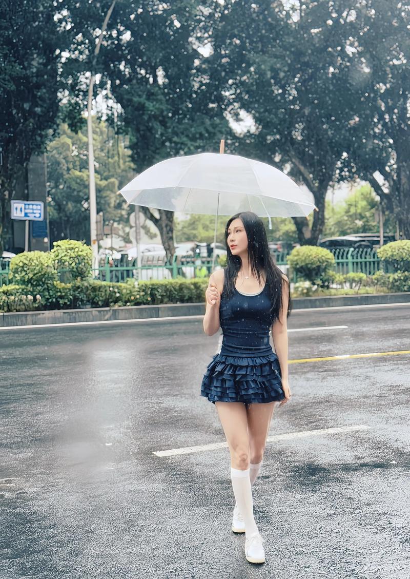 雨天街拍水洼反光人像技巧