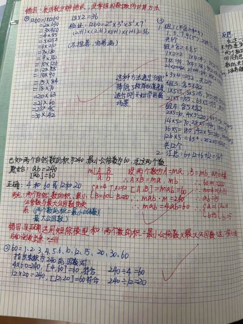 错题本上的错误原因分析标记图