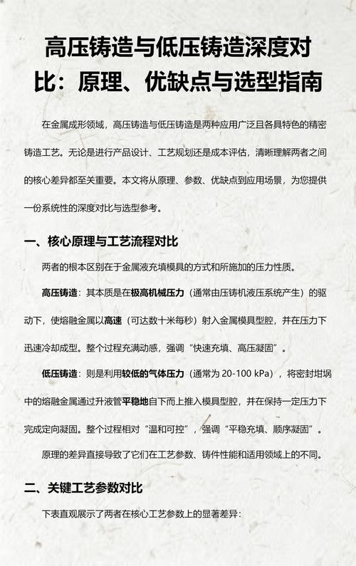 哪些场景该选低压铸造，别乱选型