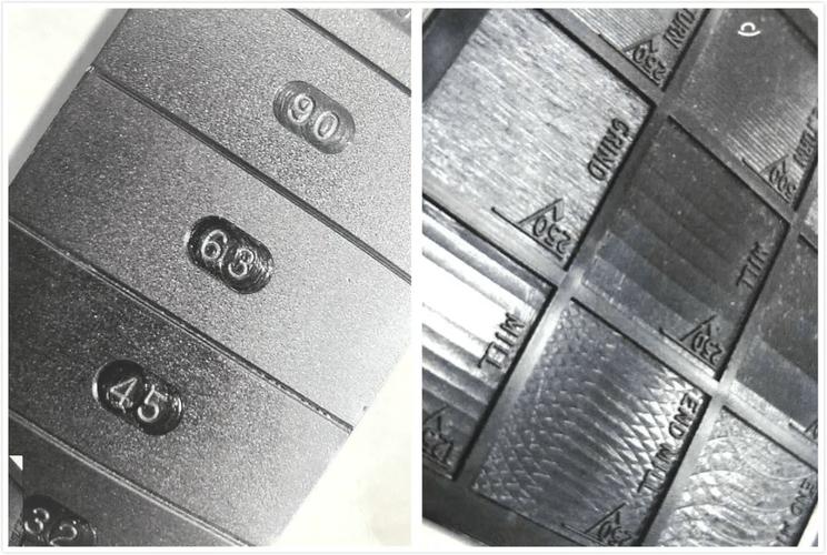 精车后金属工件表面粗糙度对比实拍