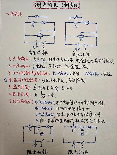 初三物理伏安法测电阻错题本实拍