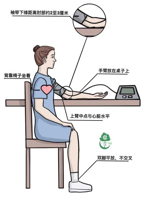 家庭测量血压正确坐姿示意图