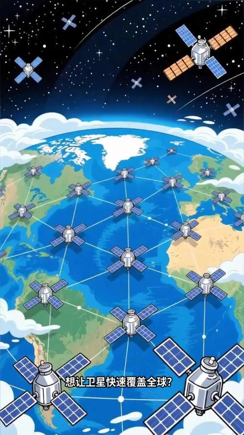 近地轨道卫星互联网星座组网示意图
