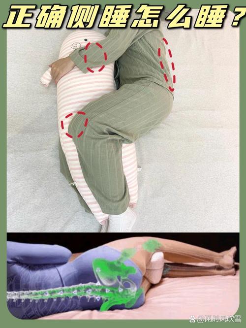 侧睡护腰正确姿势示意图
