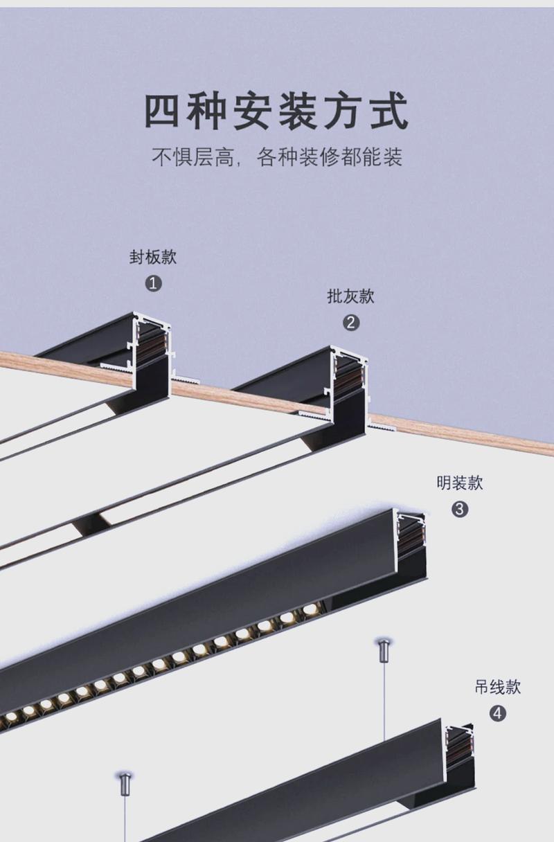 免布线磁吸走廊感应灯安装示意图